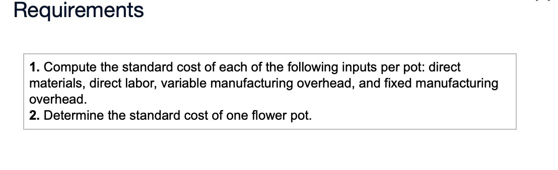 has these standards: (Click the icon to view the standards.) Read the