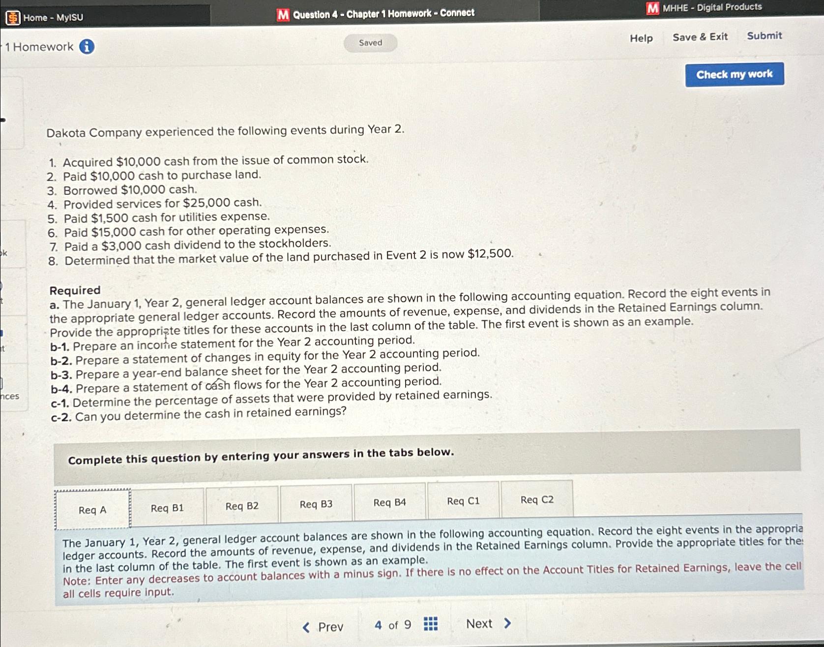  Home - MyISU\ Question 4 - Chapter 1 Homework - Connect\