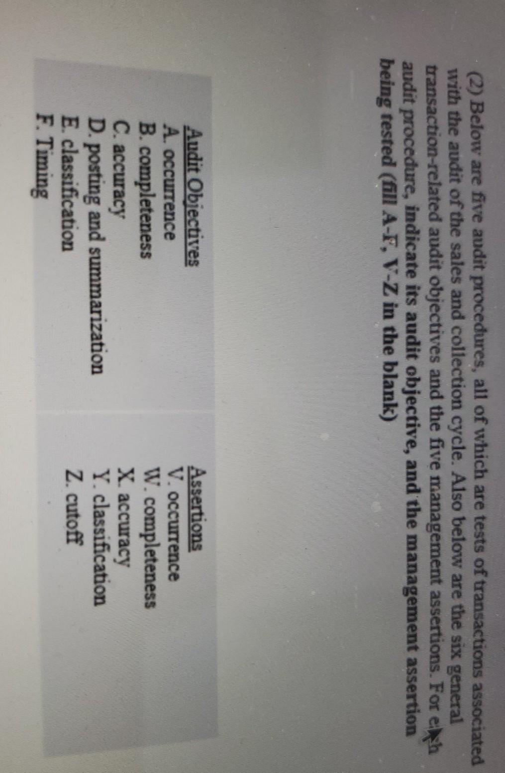(1) [1] (2) [2] 2. Compare dates on the bill of lading,