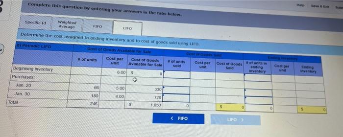 from the January 20 purchase, and 27 are from beginning inventory Date