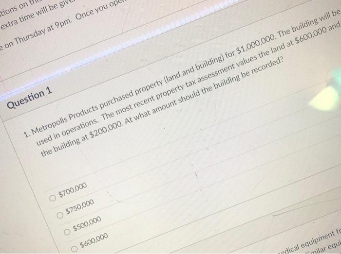 piece of medical equipment from a nearby hospital. If the equipment was