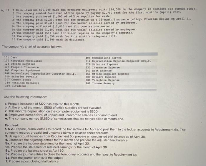  only need to know answer to 6B and 7 April 1