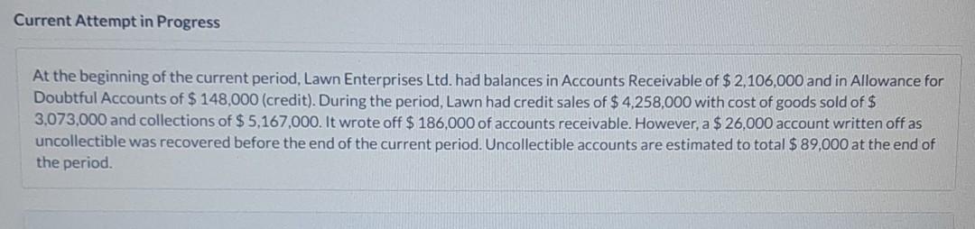 ledger posting last part Current Attempt in Progress At the beginning