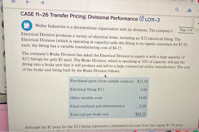  #2 and #4 T a NA CASE 1126 Transfer Pricing; Divisional