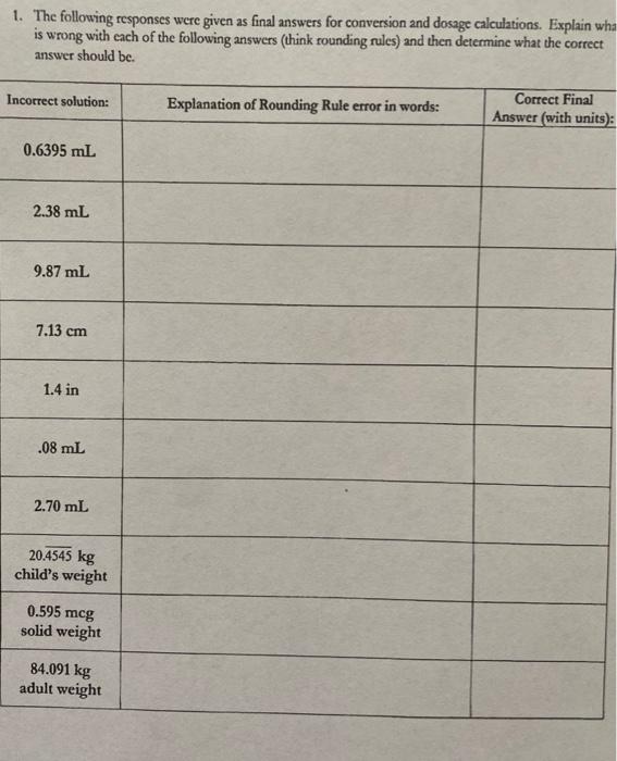  Each problem is done incorrectly. please help me figure out the