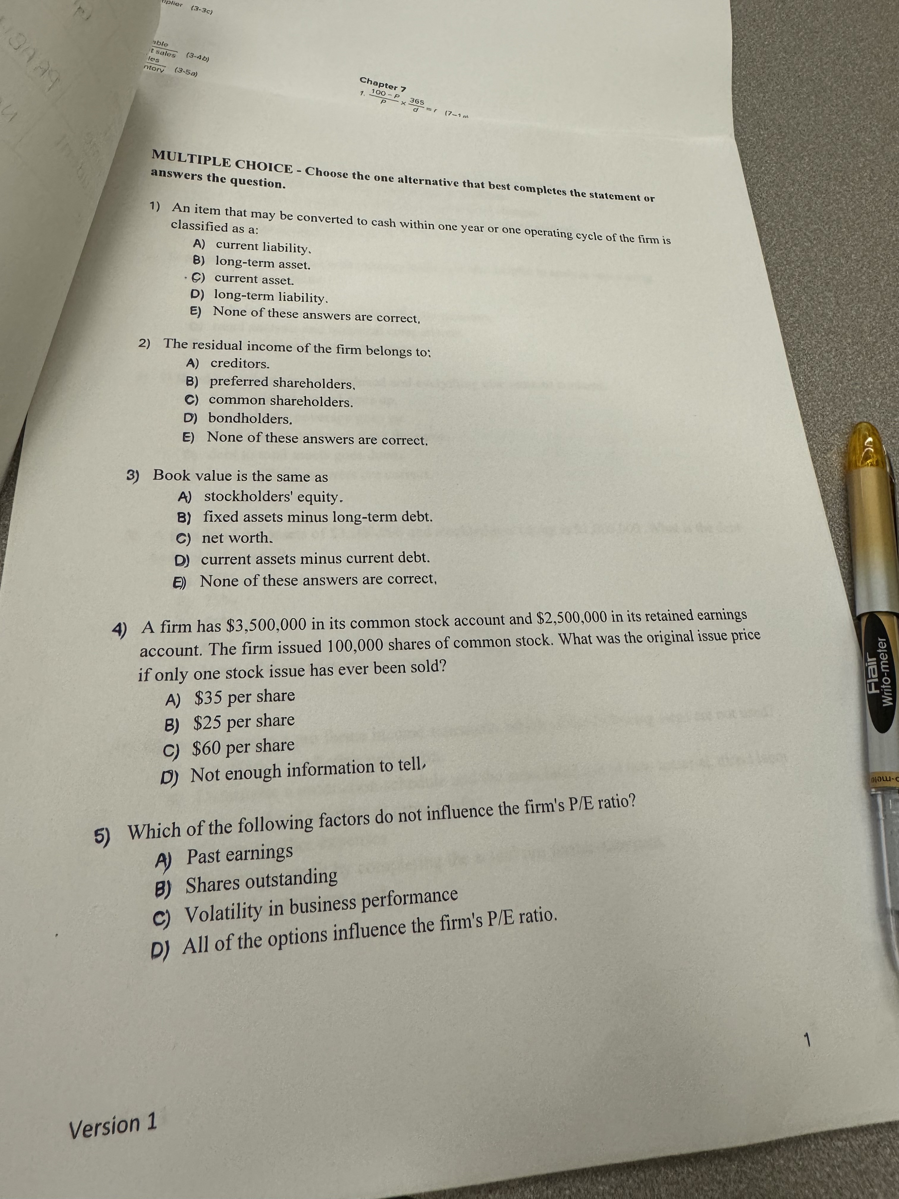  morv (3.5%) Chapter > 100-0b-0365d=17-1m MULTIPLE CHOICE-Choose the one alternative that
