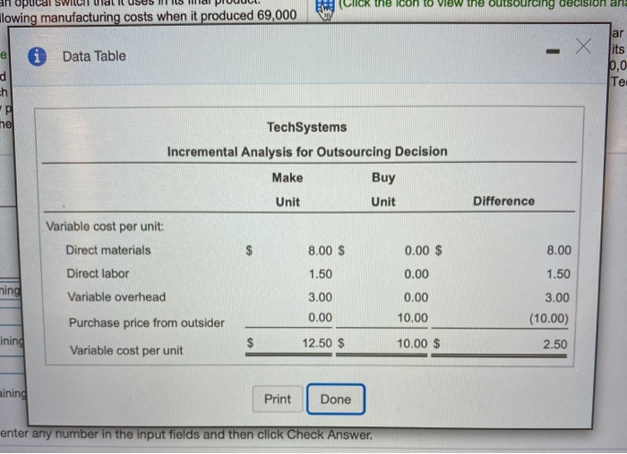 produced 60,000 (Click the icon to view the outsourcing decision analysis.) units