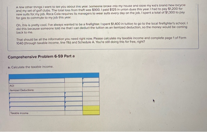 letter and help Shady Slim with his tax situation. Please assume that