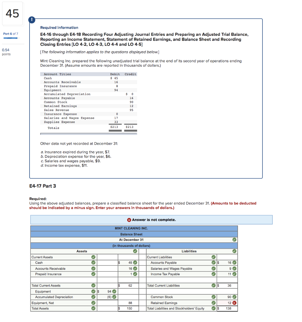 Sheet and Recording Closing Entries [LO 4-2, LO 4-3, LO 4-4 and