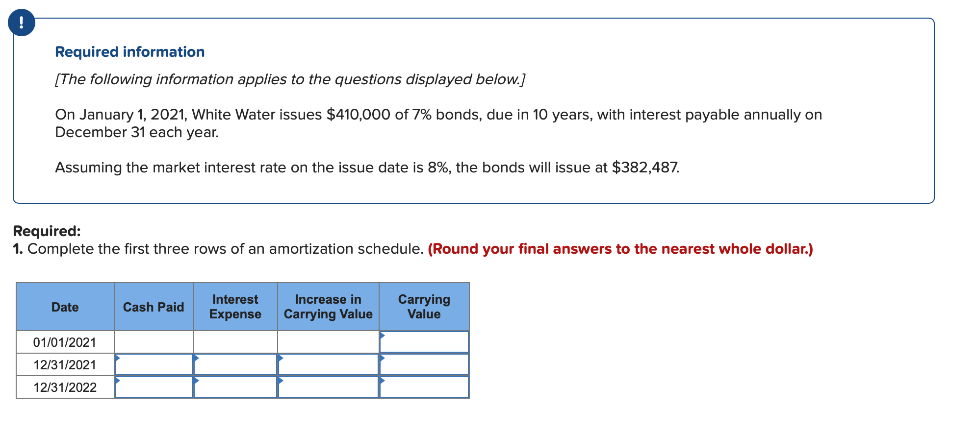 4 PART QUESTION, PLEASE ANSWER ALL!!! ! Required information [The following information