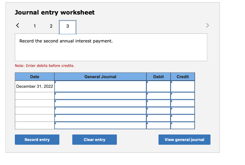 annually on December 31 each year. Assuming the market interest rate on