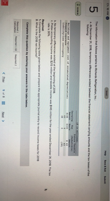  Ch 16 HW Help Save A EN Submit The information that