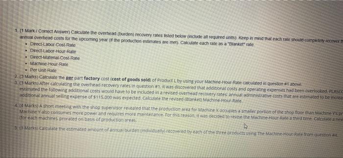 plan of the building is shown below). PLASCO has two production machines