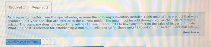 unit of this product at the company's normal activity level of 84.000