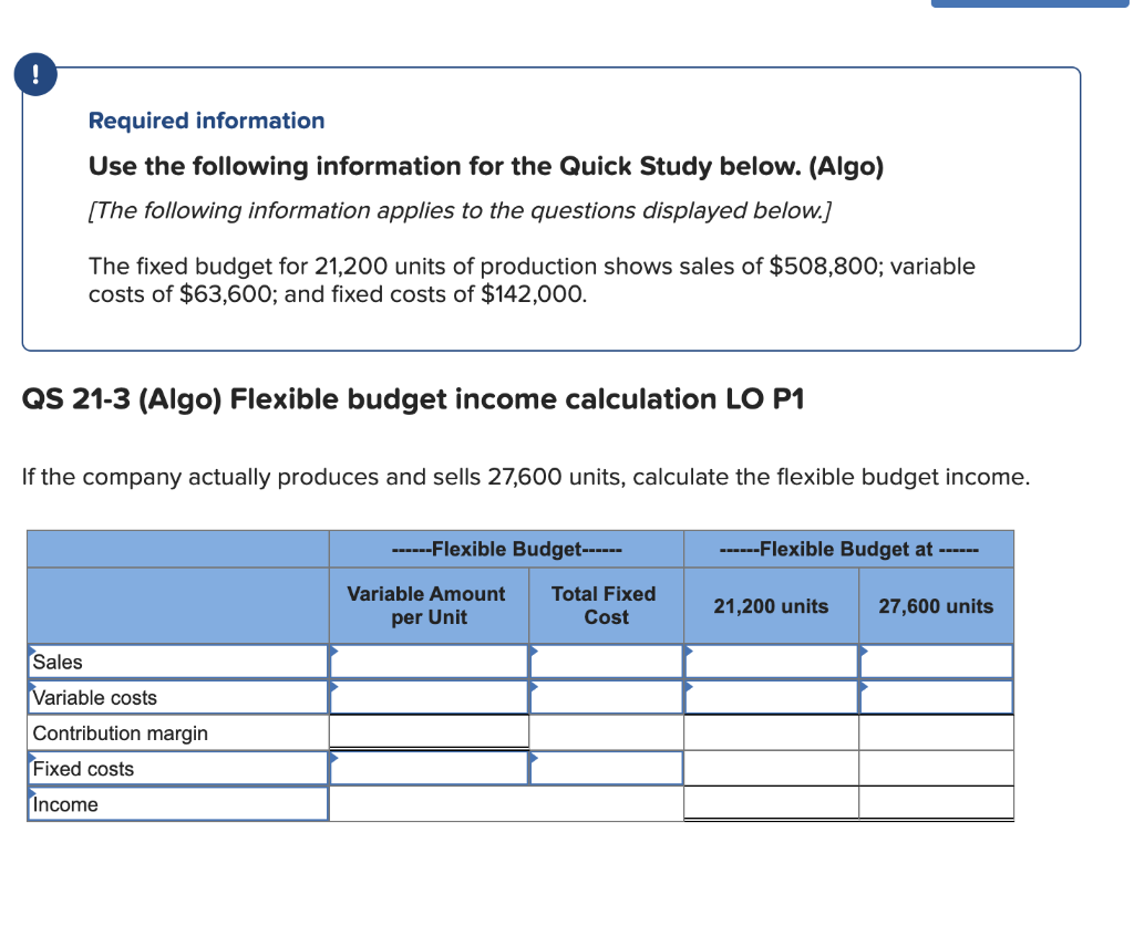 Required information Use the following information for the Quick Study below.