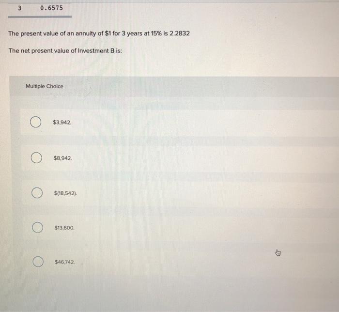 decisions and requires a 15% annual return on all investments. The company