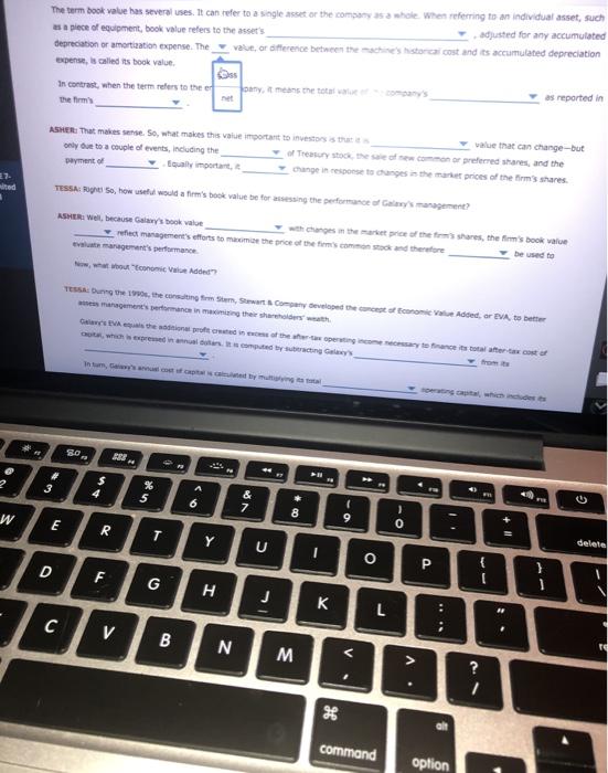 a single asset or the company as a whole. When referring to