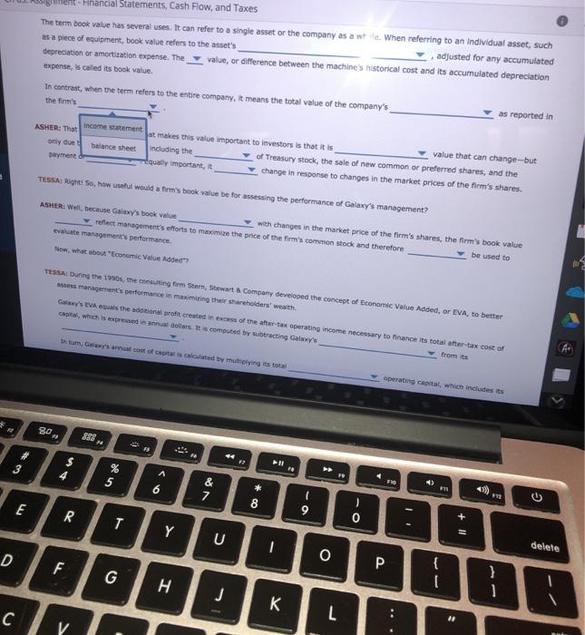 to the asset's adjusted for any accumulated depreciation or amortization expense. The