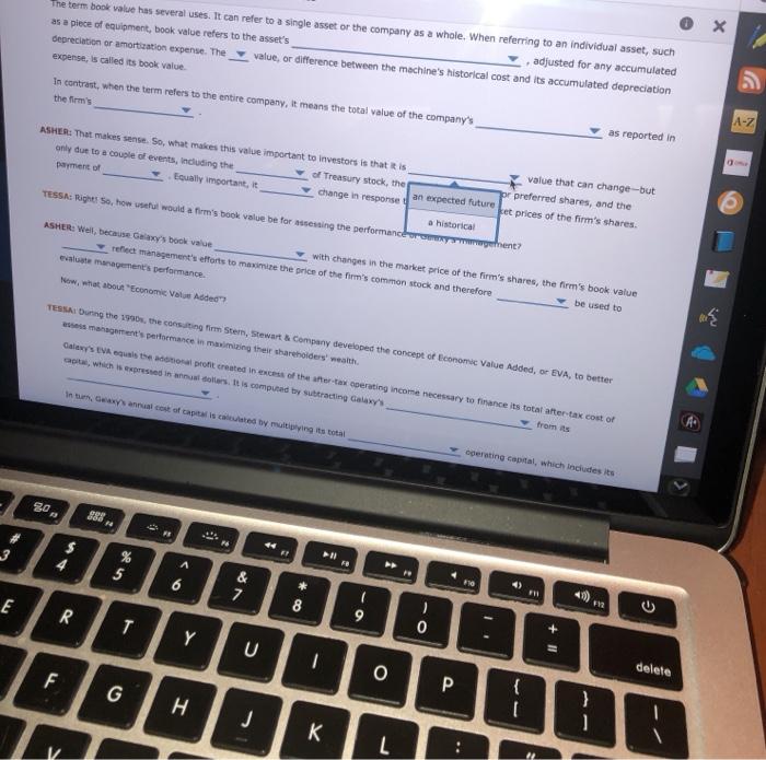 value, or cost and its accumulated depreciation expense, is called its book