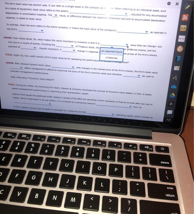 value. market value or replacement cost In contrast, when the term refers