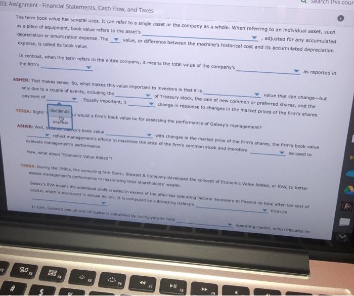 to the entire company, historical value or original purchase price as reported