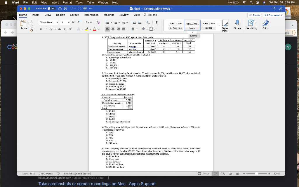  Word File Edit View Insert Format Tools Table Window Help 21%