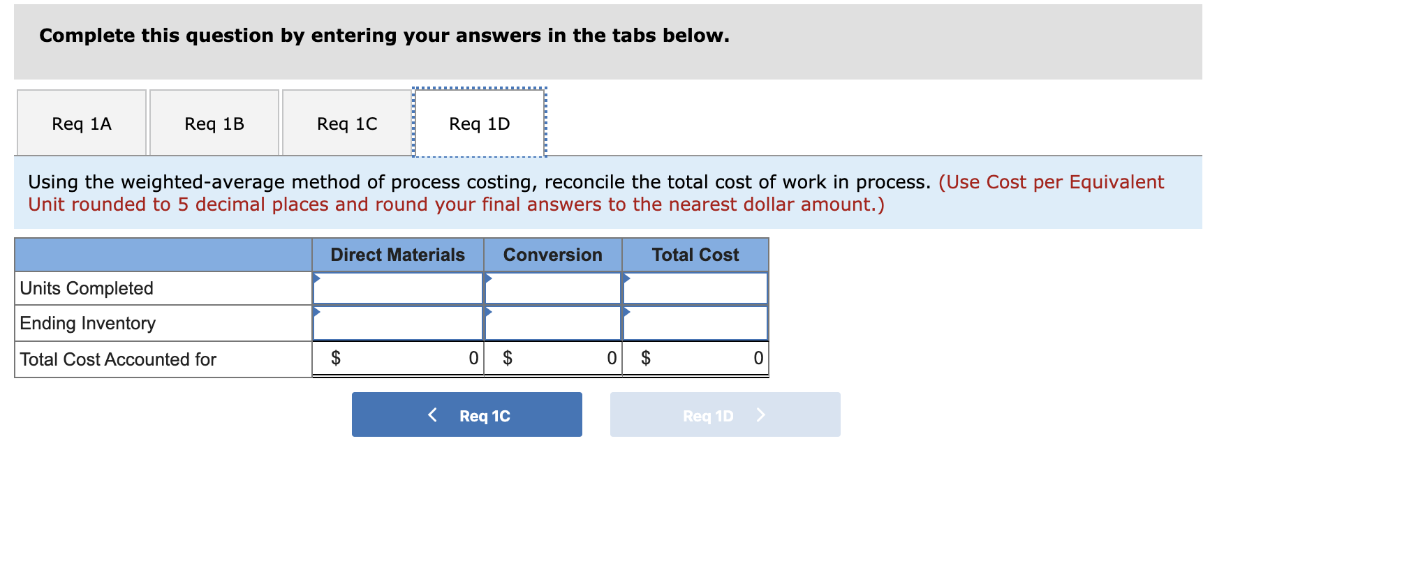 for the month of March follows: Costs $ 192,000 344,000 $ 536,000
