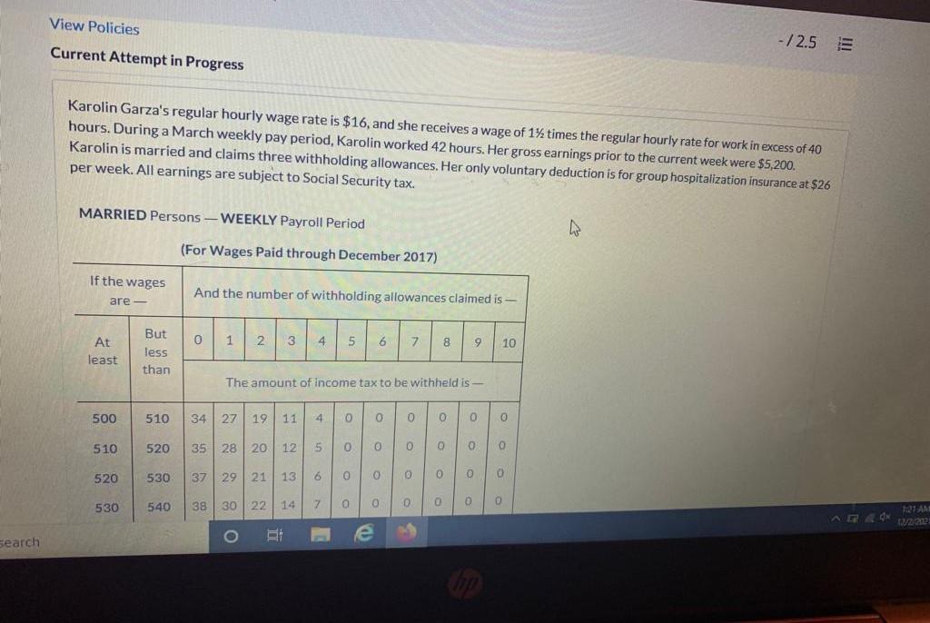  View Policies -/2.5 Current Attempt in Progress Karolin Garza's regular hourly