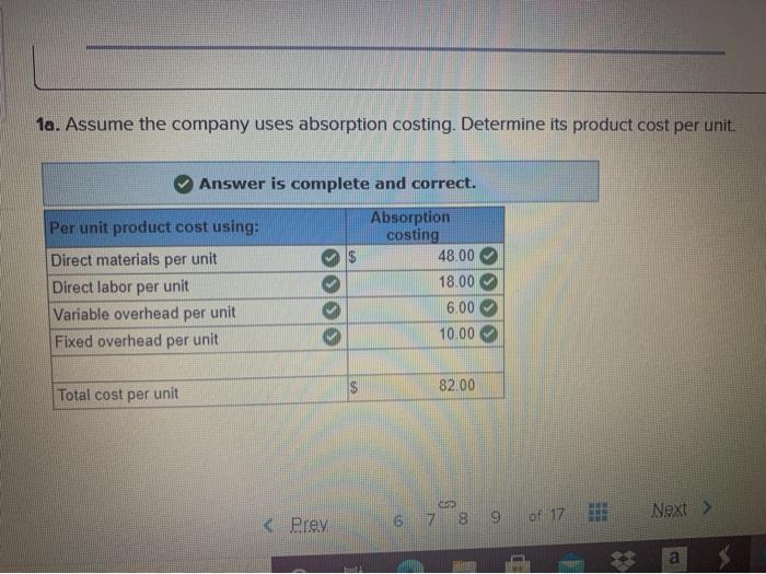 th- 2b. Assume the company uses variable costing. Prepare its income statement