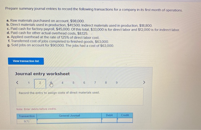  please take a look Prepare summary journal entries to record the