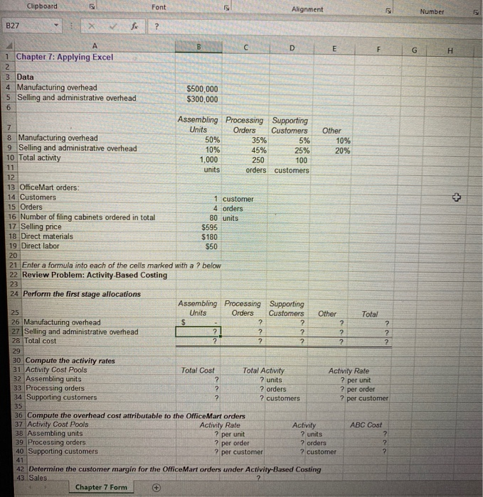  Clipboard Font Alignment Number B27 Xv fx ? CD 1 Chapter