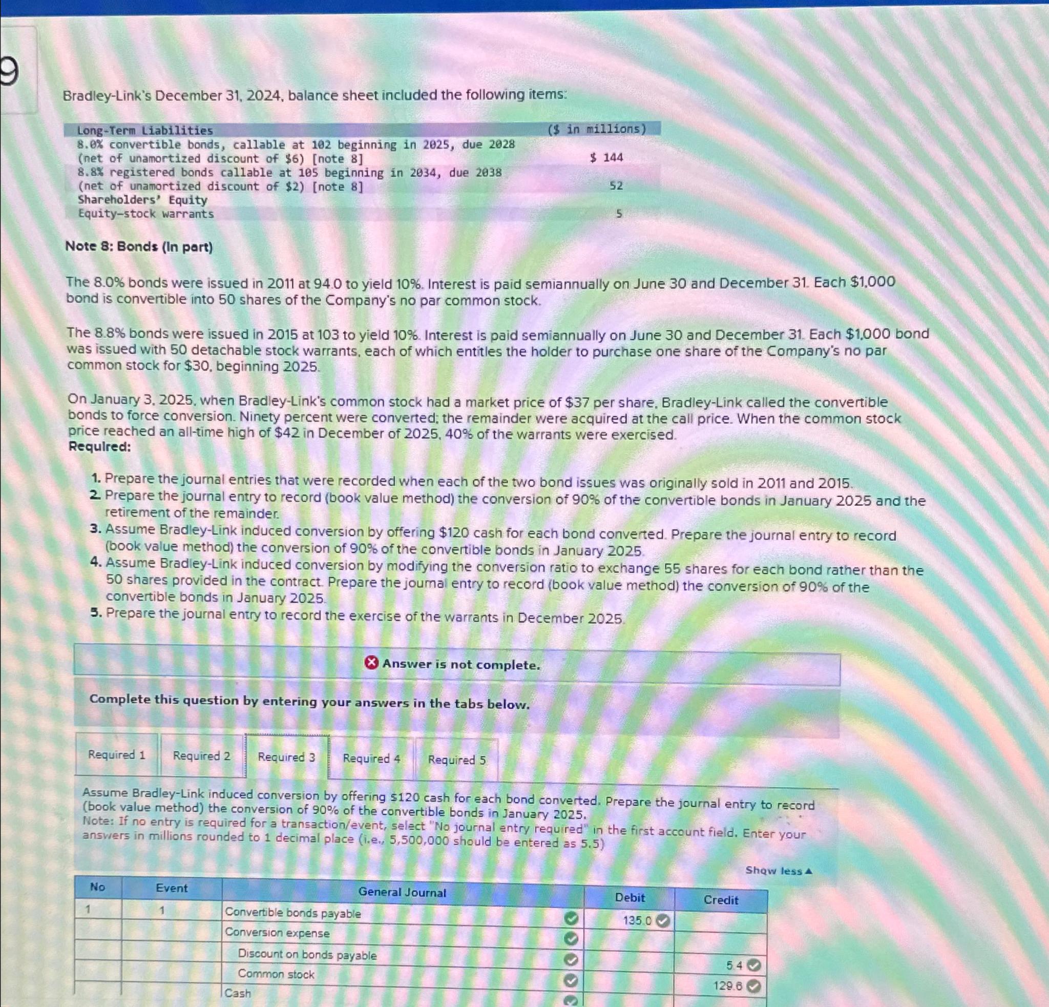  Can someone please solve req 3 & 5 please? for req