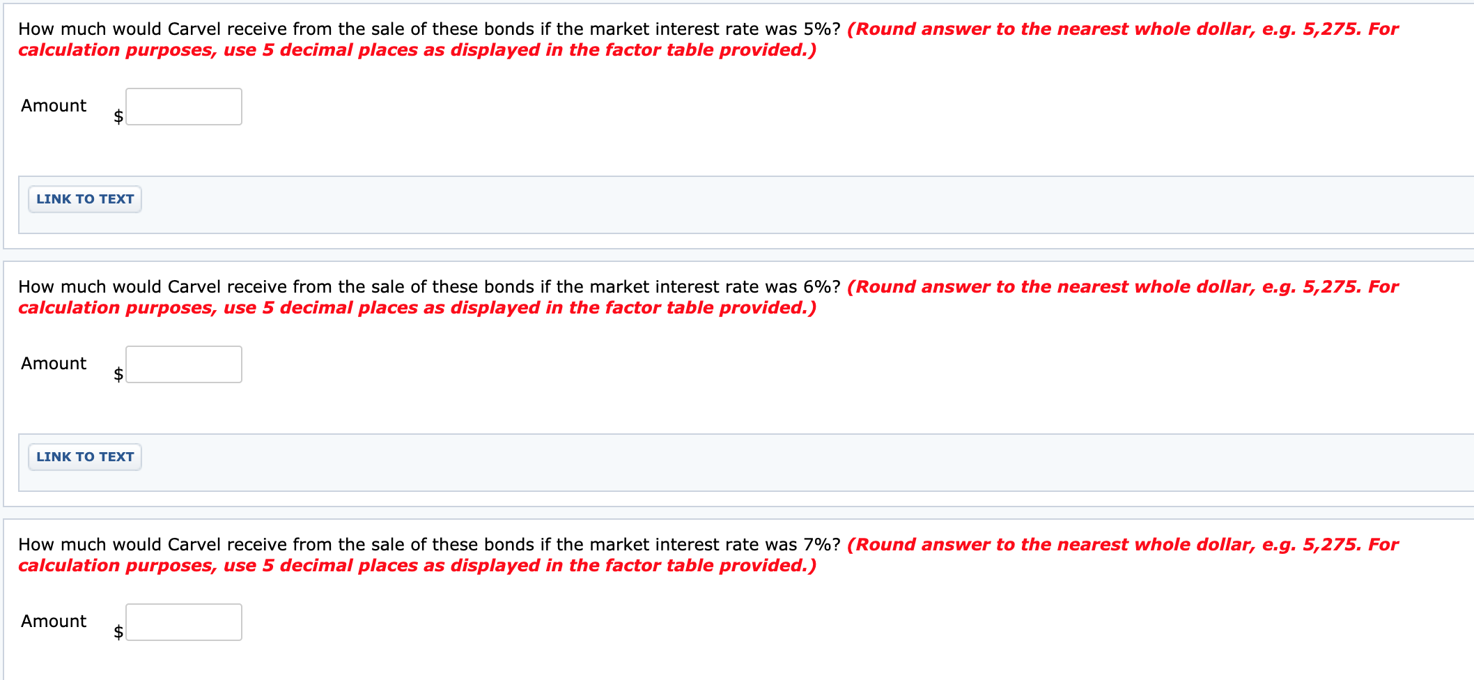 10-15 On January 1, 2018, Carvel Corp. issued five-year bonds with a