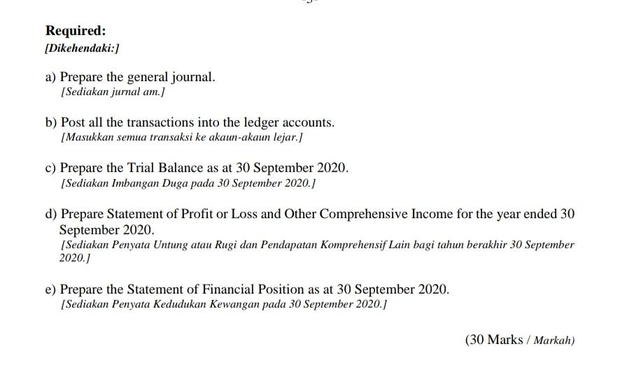clean writing Question 1 [Soalan 1] The following information was obtained from