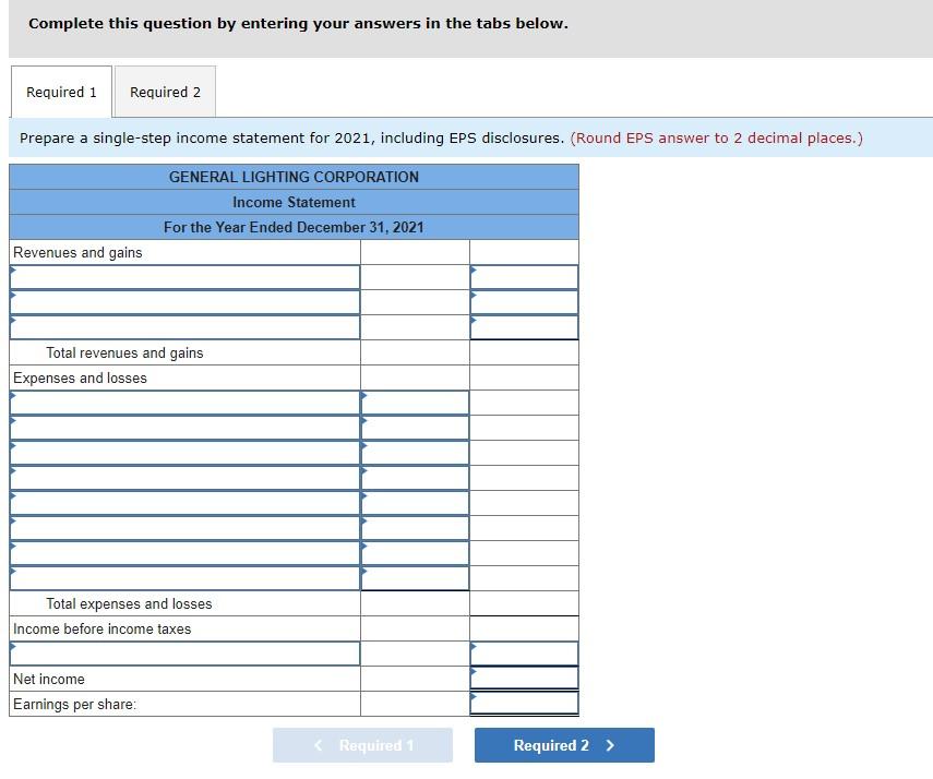Exercise 4-3 (Static) Income statement format; single step and multiple step [LO4-1,