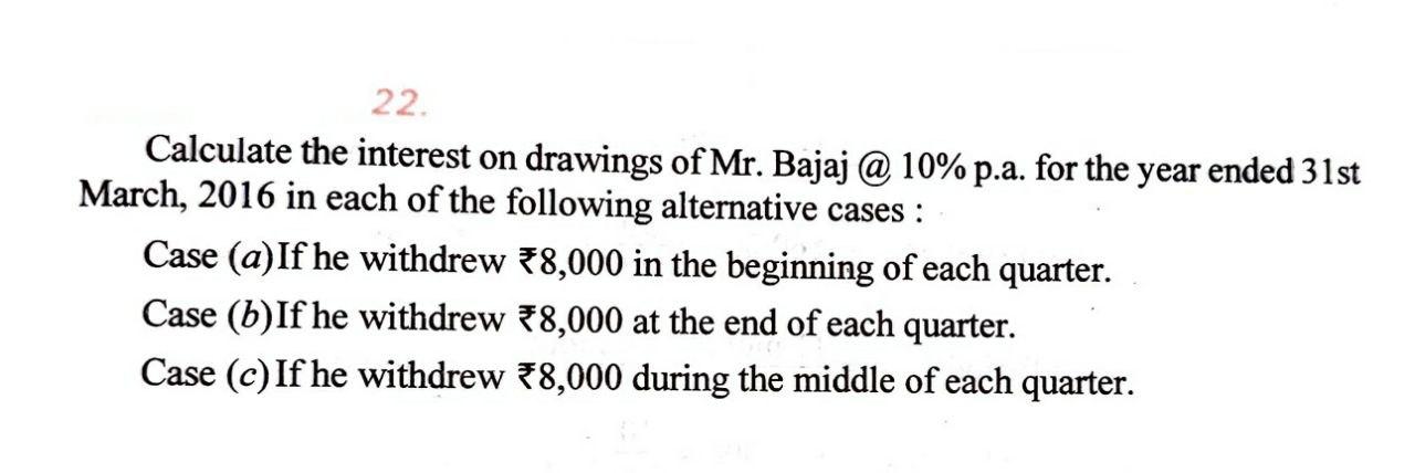 I need the answer as soon as possible 22. Calculate the interest