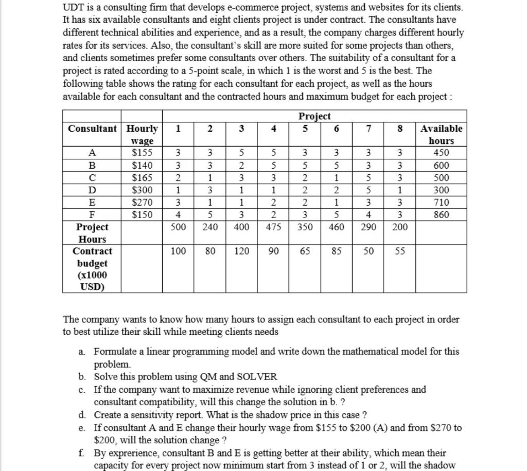 Please help me with question d, e, f. Thank you so much