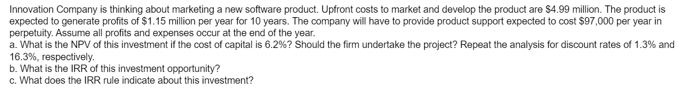 Inc. is thinking of developing a new composite road bike. Development will