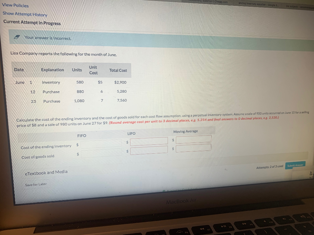  In question | Chegg.com ending inventory equation - Google S. (no