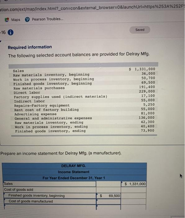  ation.com/ext/map/index.html?_con=con&external_browser=0&launchUrl=https%253A%252F Maps Pearson Troubles... Saved -16 Required information The following selected
