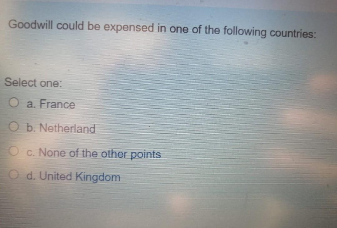 the creditors O b. Business transactions are denominated in foreign currencies. O