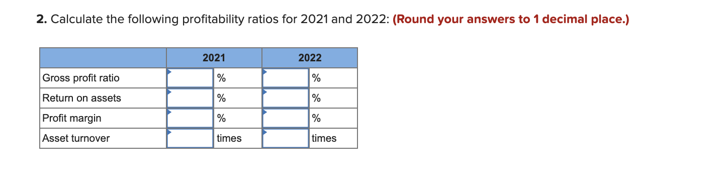 provided below. THE ATHLETIC ATTIC Income Statements For the years ended December