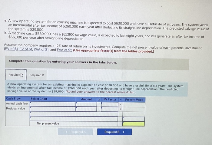  a. A new operating system for an existing machine is expected