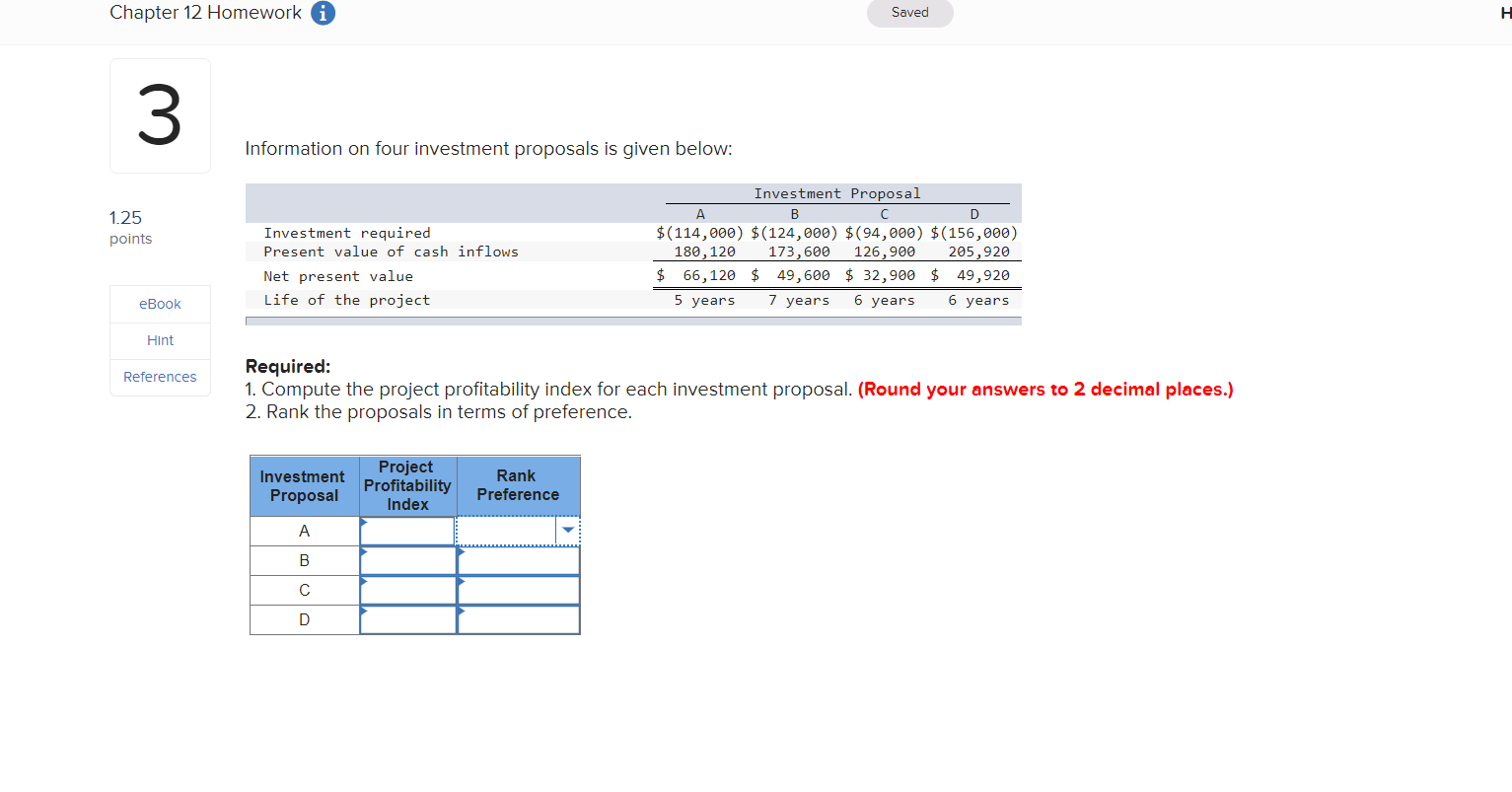 Please help me with this question asap. Thanks. Chapter 12 Homework A