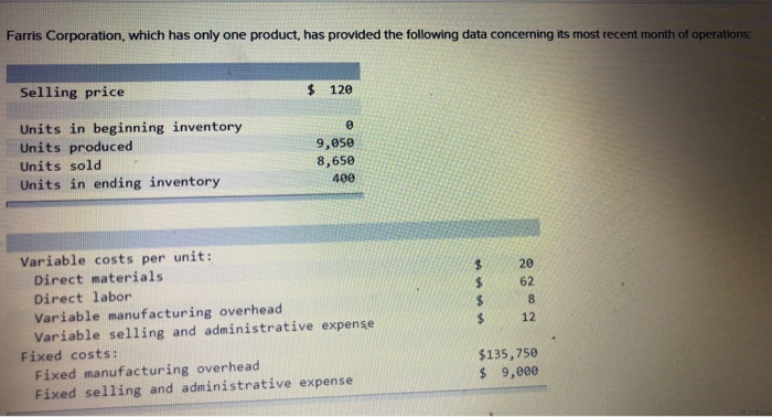  Accounting Experts Please Help. Thumbs Up For All Correct Answers! Farris