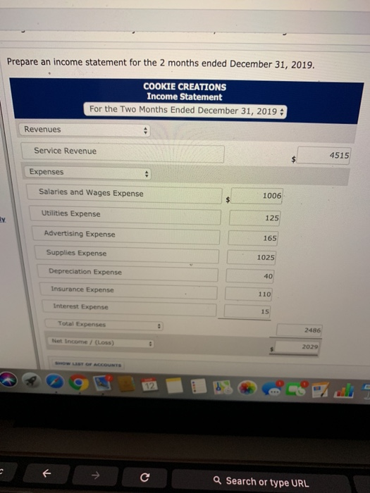 and posting the December transactions and adjusting entries, Natalie prepared the following