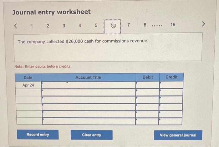 rent. April 4 The company purchased $1,800 of office supplies for cash.