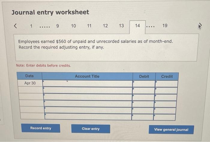 Prepaid insurance of $200 expired this month. b. At the end of
