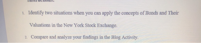  stCLUS. 1. Identify two situations when you can apply the concepts
