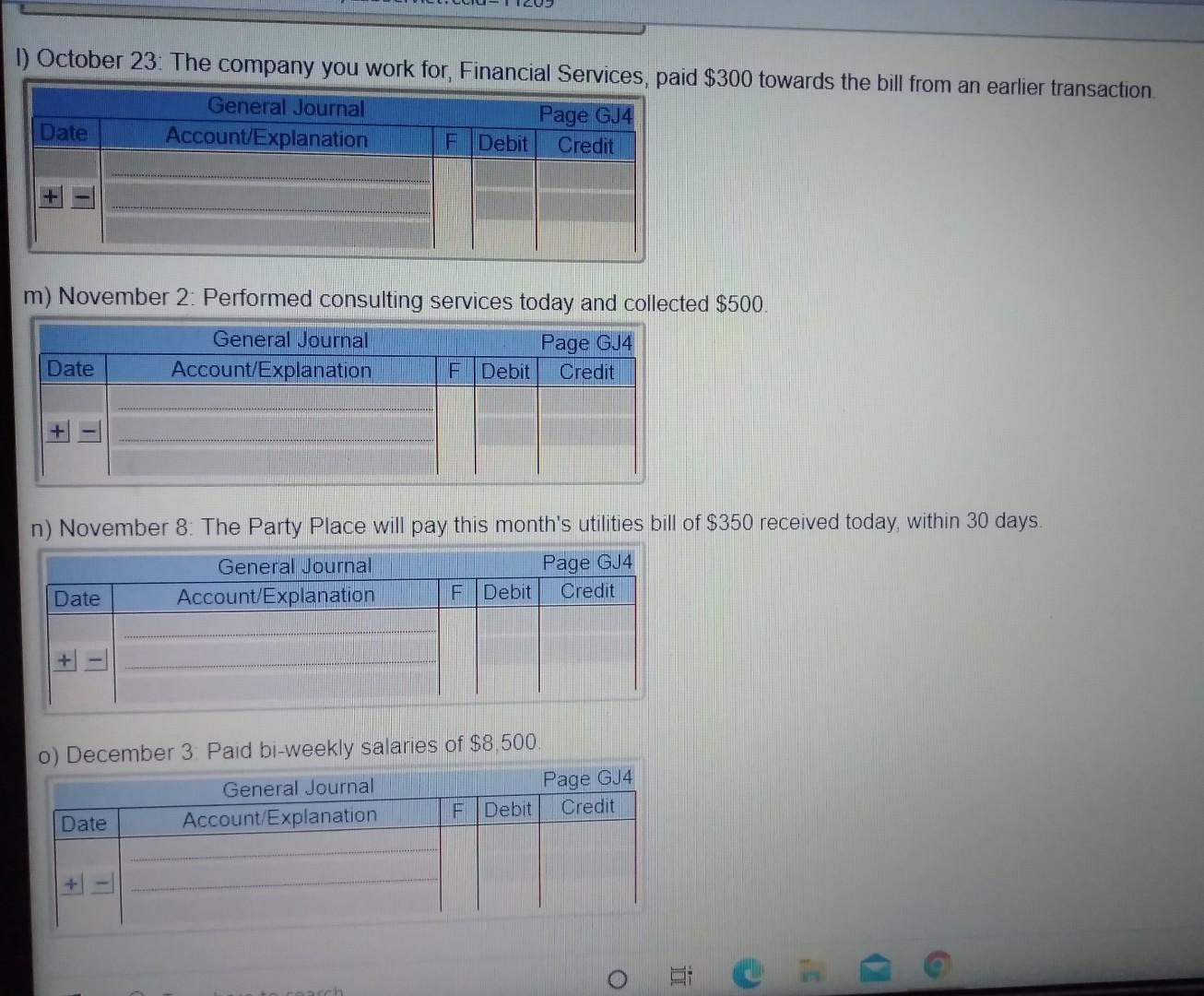 regarding a credit customer's account. General Journal Page GJ4 Date Account/Explanation F